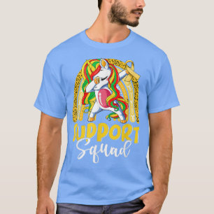 Dabbing Unicorn-Unterstützung Squad Childhood Canc T-Shirt