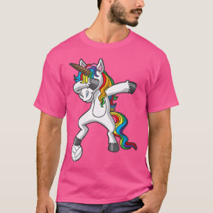 Dabbing Unicorn Volleyball Team Goalie Girl T-Shirt