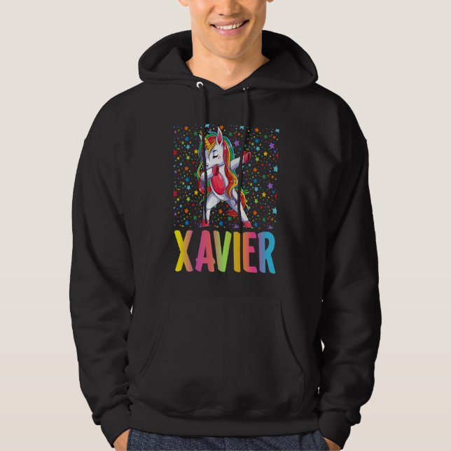 Dabbing Unicorn Xavier Hoodie (Vorderseite)