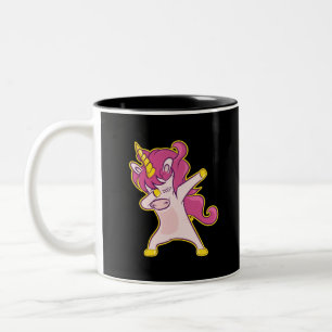 Dabbing Unicorn Zweifarbige Tasse