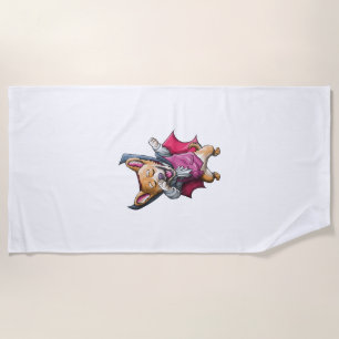 Dabbing Vampir Corgi Süßer Halloween Corgi Lustig Strandtuch
