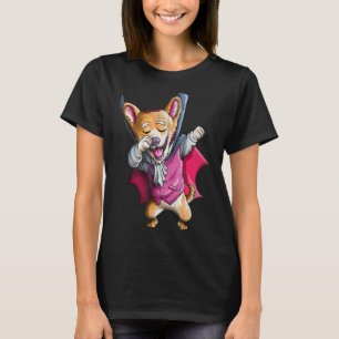 Dabbing Vampire Corgi Niedlich Halloween Corgi Dab T-Shirt