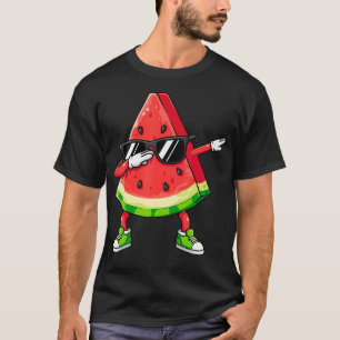 Dabbing Wassermelonen Sonnenbrille Sommer Tropisch T-Shirt