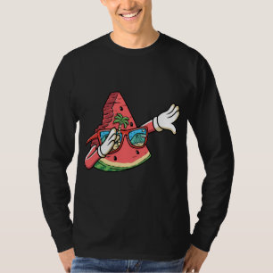 Dabbing Watermelon Kawaii Dab Summer Fruchtmelon L T-Shirt
