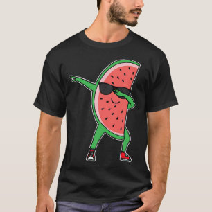 Dabbing Watermelon Kawaii Dab Summer Fruchtmelon L T-Shirt