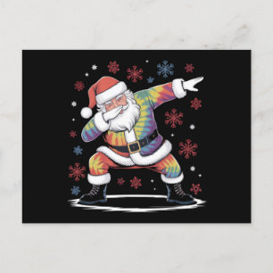 Dabbing Weihnachten Santa hässlicher Weihnachts-Xm Postkarte