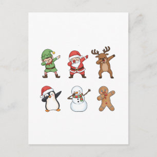 Dabbing Weihnachten Santa Penguin Rudolph Snowman