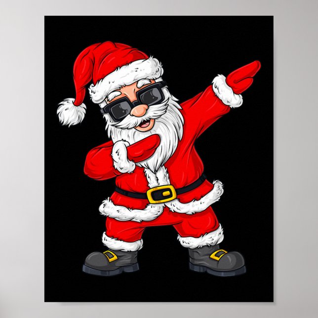 Dabbing Weihnachten Weihnachten-Bühne Mädchen Kind Poster (Vorne)