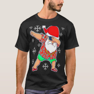 Dabbing Weihnachts Sommer tropisch Hawaiisch X T-Shirt