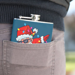 Dabbing Weihnachtsbaumleuchten Weihnachtsmänner Ki Flachmann