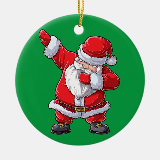 Dabbing Weihnachtsjunge Männer Weihnachten Weihnac Keramik Ornament (Vorne)