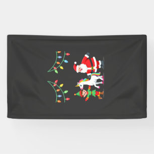 Dabbing Weihnachtsmann Elf Einhorn Weihnachten Kin Banner