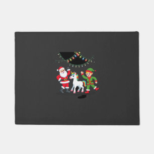 Dabbing Weihnachtsmann Elf Einhorn Weihnachten Kin Fußmatte