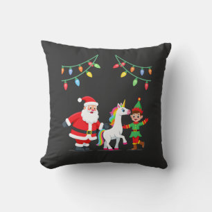 Dabbing Weihnachtsmann Elf Einhorn Weihnachten Kin Kissen