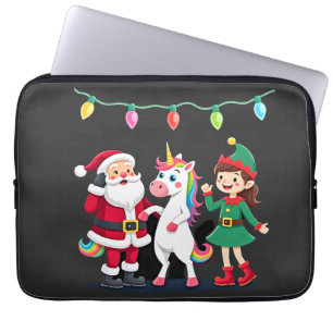 Dabbing Weihnachtsmann Elf Einhorn Weihnachten Kin Laptopschutzhülle