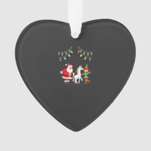 Dabbing Weihnachtsmann Elf Einhorn Weihnachten Kin Ornament
