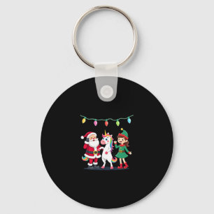 Dabbing Weihnachtsmann Elf Einhorn Weihnachten Kin Schlüsselanhänger