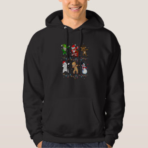 Dabbing Weihnachtsmann-Elf Rentier Eisbär Schneema Hoodie