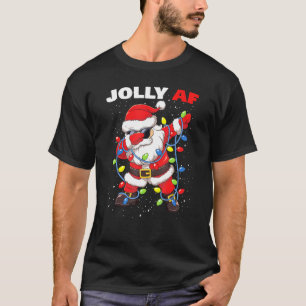 Dabbing Weihnachtsmann in Sonnenbrille fröhlich Af T-Shirt