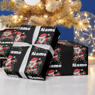 Dabbing Weihnachtsmann Lustiges personalisiertes W Geschenkpapier