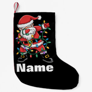 Dabbing Weihnachtsmann Lustiges Personalisiertes W Kleiner Weihnachtsstrumpf