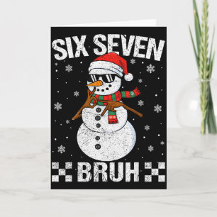 Dabbing Weihnachtsmann Schneemann 6 7 Meme Weihnac Karte