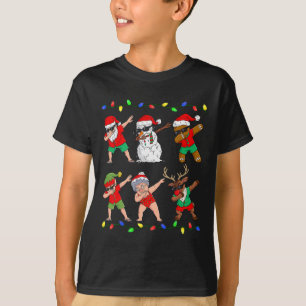 Dabbing Weihnachtsmann und Freunde Weihnachten im T-Shirt
