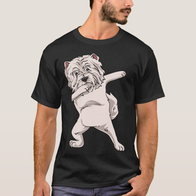 Dabbing West Highland White Terrier T-Shirt (Vorderseite)