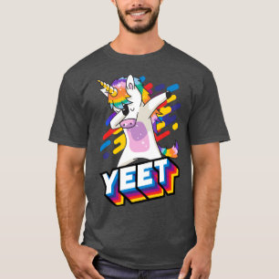 Dabbing Yeet Einhorn Freunde T-Shirt