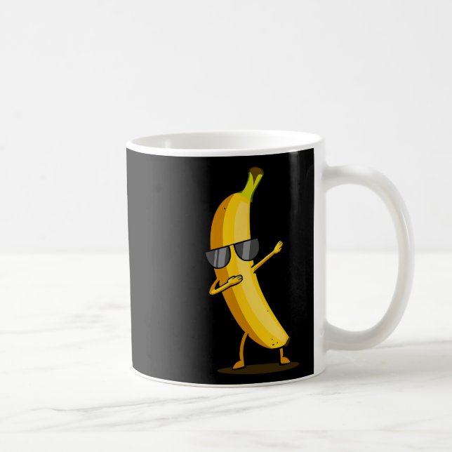 Dabbing Yellow Banana - Dab Funny Dancing Frucht Kaffeetasse (Rechts)