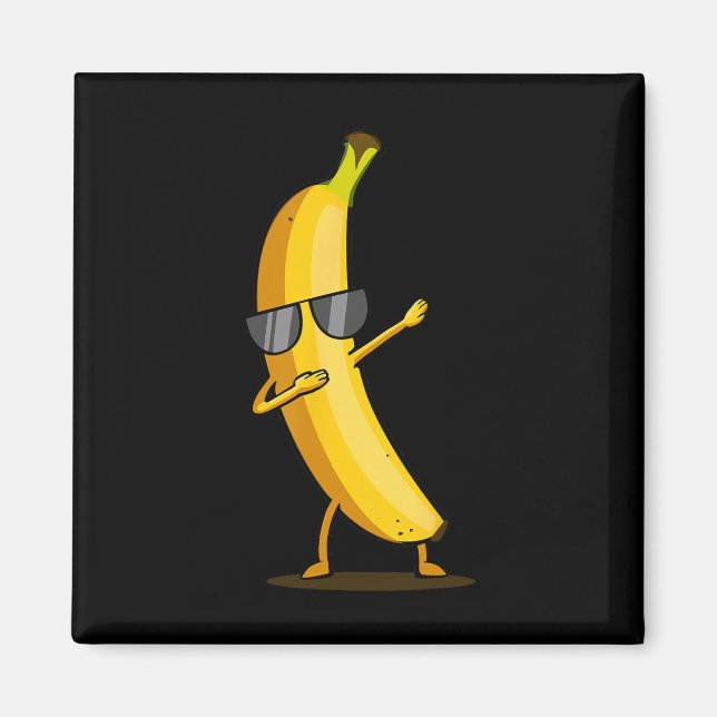 Dabbing Yellow Banana - Dab Funny Dancing Frucht Magnet (Vorne)