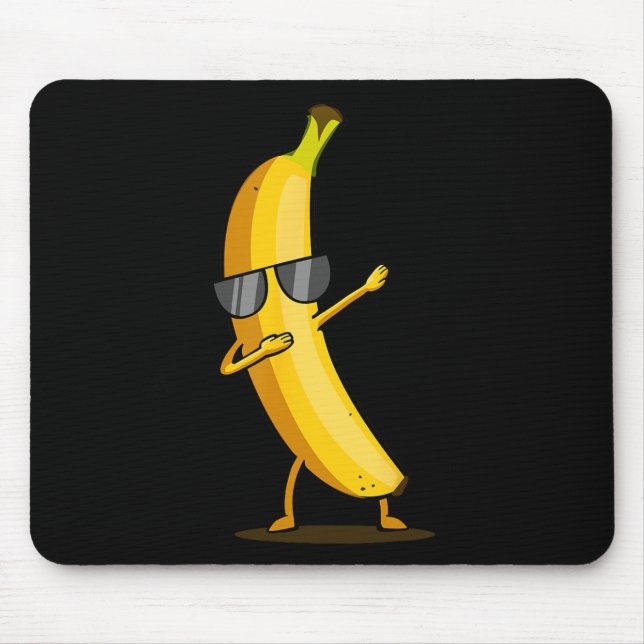 Dabbing Yellow Banana - Dab Funny Dancing Frucht Mousepad (Vorne)
