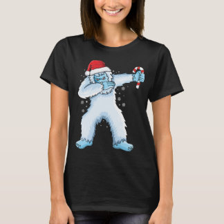 Dabbing Yeti Weihnachten Sasquatch T-Shirt