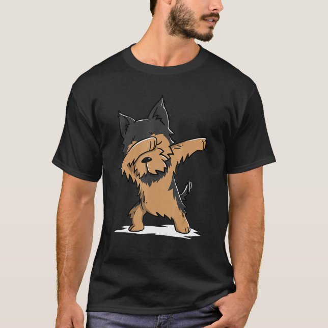 Dabbing Yorkshire Terrier Dab Dance Dog T-Shirt (Vorderseite)
