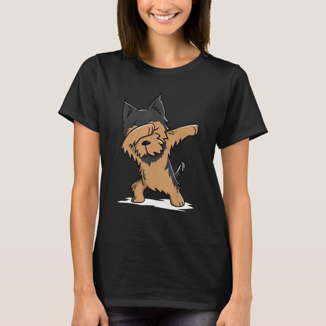 Dabbing Yorkshire Terrier Dab Dance Dog T-Shirt (Vorderseite)
