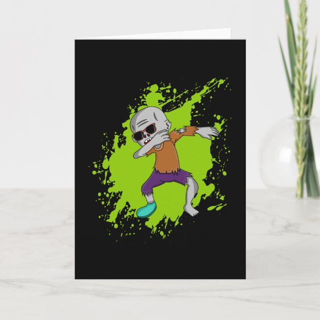 Dabbing Zombie Dab Halloween Cooles Funny Gift Ide Karte (Vorderseite)