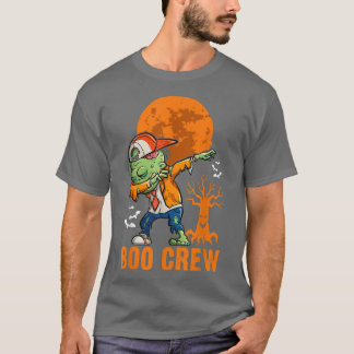 Dabbing Zombie, Halloween, Orange Moon, Boo Crew T T-Shirt