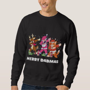 Dabmas Dabbing Santa Cat Rudolph Weihnachten lusti Sweatshirt
