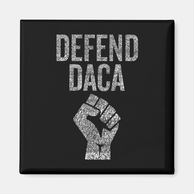 Daca mit Widerstandsfaust Grafik Distressed vertei Magnet (Vorne)