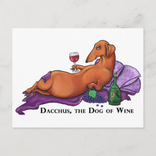 Dacchus Dog Wine Postkarte
