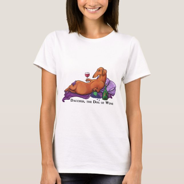 Dacchus Hund des Weins T-Shirt (Vorderseite)
