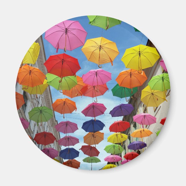 Dach aus Regenschirmen Magnet (Vorne)