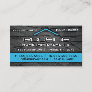 Dach Beruflich Business Card Blue Visitenkarte