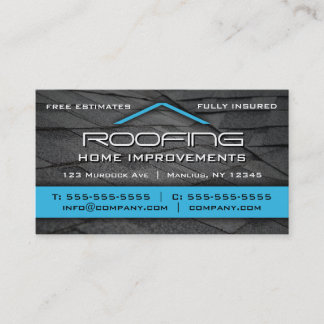 Dach Beruflich Business Card Blue Visitenkarte