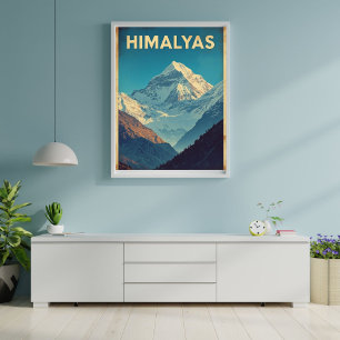 Dach der Welt – Vintage Himalaya Reise  Poster