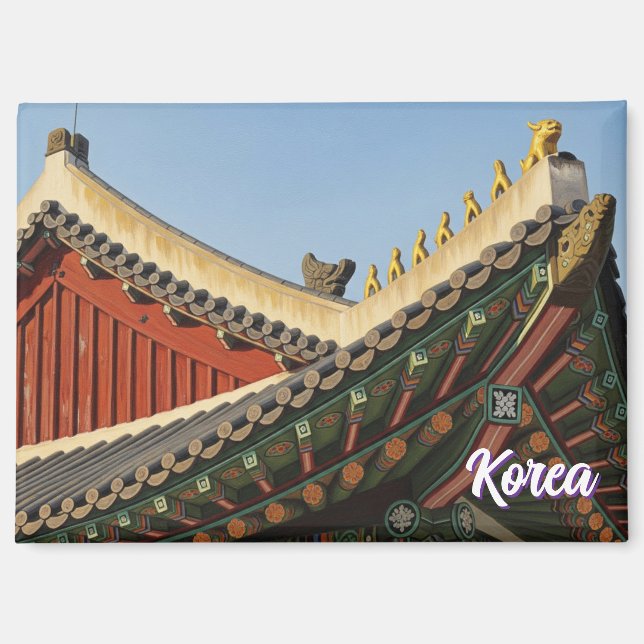 Dach des Palastes Seoul Südkorea Magnet (Vorderseite)