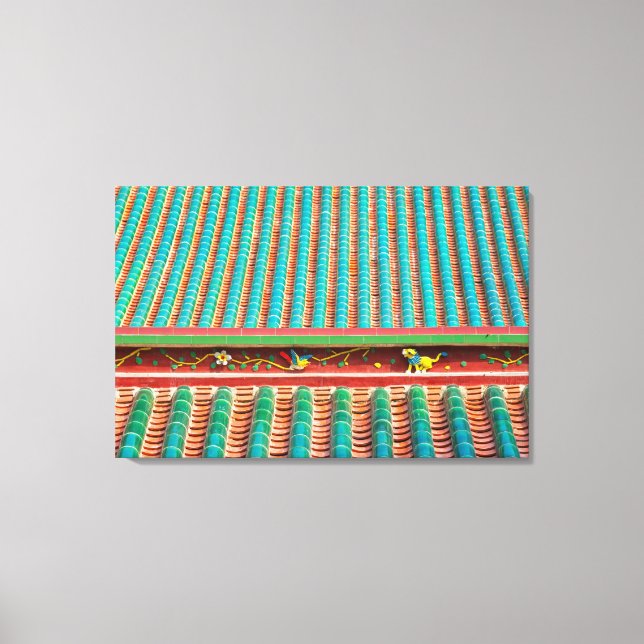 Dach Detail des Südputuo-Tempels Leinwanddruck (Vorderseite)