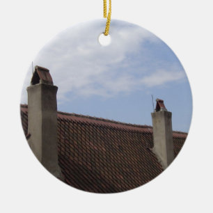 Dach-Linie Keramikornament