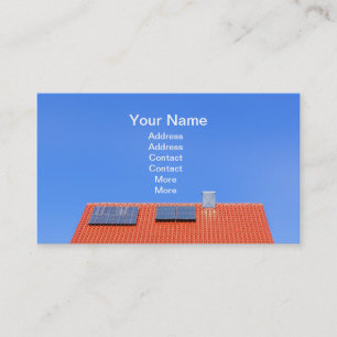 Dach mit Solarzellen Visitenkarte