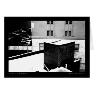 Dach Parkplatz Städtische Winterlandschaft